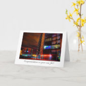 Night Cityscape - Gefeliciteerd met je nieuwe baan Kaart (Gele Bloem)