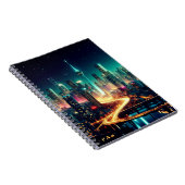 Night Cityscape Notebook Notitieboek (Rechterzijde)