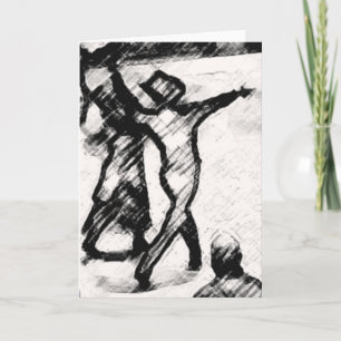 NIGHT CLUB 2 STEP DANCE GREETING CARD KAART