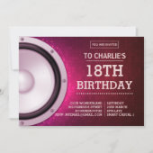 Night Club Theme Pink Kaart (Voorkant)