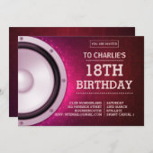 Night Club Theme Pink Kaart (Voorkant / Achterkant)