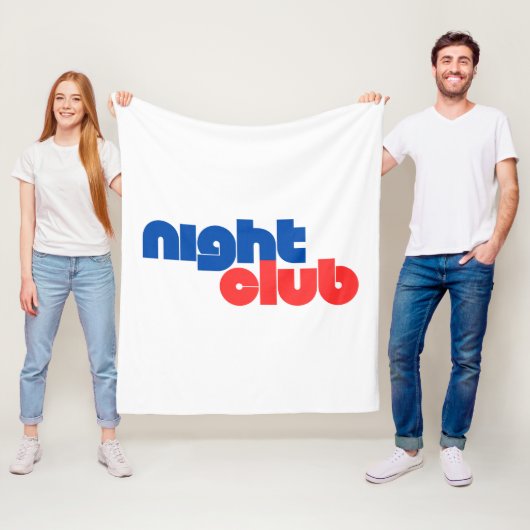 Night Club Typography Art Fleece Deken (In situ)