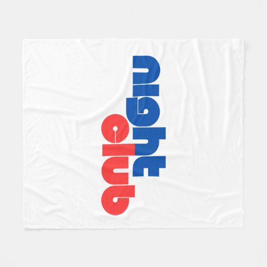 Night Club Typography Art Fleece Deken (Voorkant (Horizontaal))