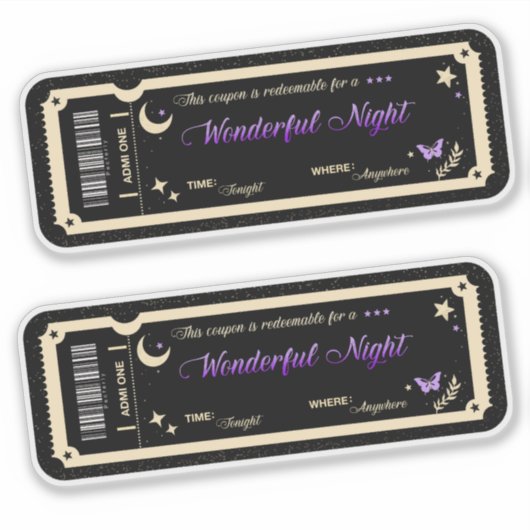 Night coupon Sticker (Voorkant)