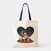 Night Creator Cozy Heart Window Art Tote Bag (Achterkant)