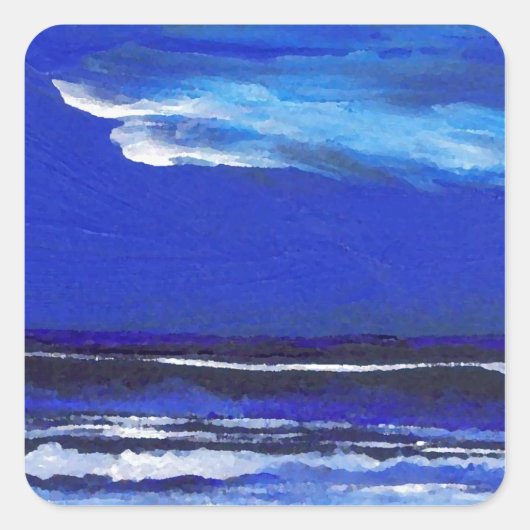 Night Dance Cricket Diane Ocean Art Vierkante Sticker (Voorkant)
