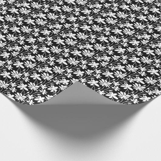 Night Dancing Flowers Plant Cadeaupapier (Hoek)