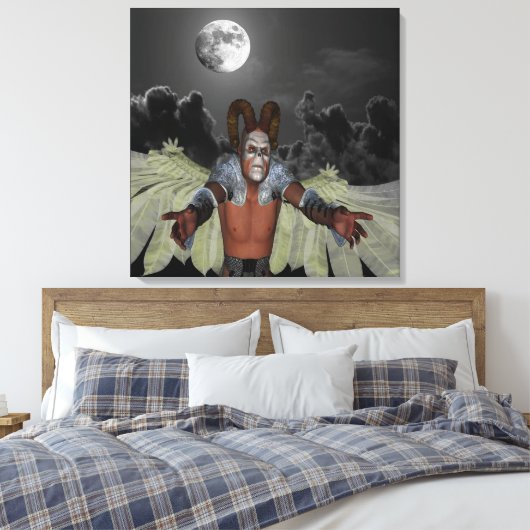 Night Demon Canvas Afdruk (Insitu (Slaapkamer))