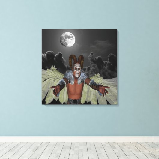 Night Demon Canvas Afdruk (Insitu (Houten vloer))