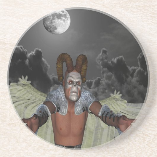 Night Demon Zandsteen Onderzetter (Voorkant)