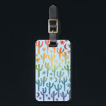 Night Desert Cacti Rainbow BLue Pattern Waterverf Bagagelabel<br><div class="desc">Kijk eens naar deze cactus en mannetjespatroon regenboog op blauw op dit schattige bagagelabel. Pas aan met een naam of tekst van het initiaal - voeg uw contactdetails op de achterkant toe. Met de hand geschilderd voor jou. En controleer mijn winkel op meer producten en design! En natuurlijk in contact...</div>