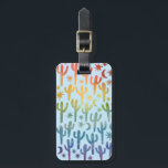 Night Desert Cacti Rainbow BLue Pattern Waterverf Bagagelabel<br><div class="desc">Kijk eens naar deze cactus en mannetjespatroon regenboog op blauw op dit schattige bagagelabel. Pas aan met een naam of tekst van het initiaal - voeg uw contactdetails op de achterkant toe. Met de hand geschilderd voor jou. En controleer mijn winkel op meer producten en design! En natuurlijk in contact...</div>
