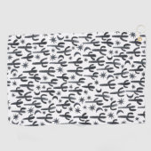 Night Desert Saguaro Cactus Waterverf Patroon Golfhanddoek (Horizontaal)