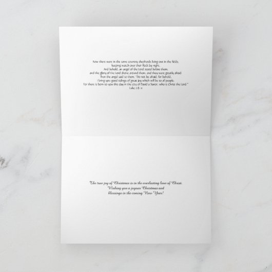 Night Divine Luke-kerstartikel Kaart (Binnen)