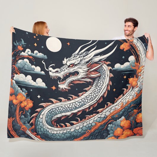 night dragon blanket fleece deken (In situ)