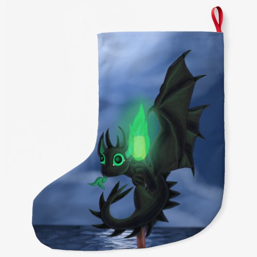 Night Dragon Grote Kerstsok (Achterkant)