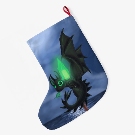 Night Dragon Grote Kerstsok (Achterkant (Hangend))