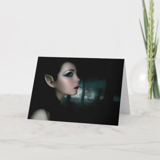 Night Elf Feestdagen Kaart (Voorkant)