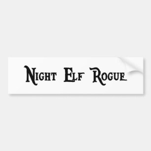 Night Elf Rogue Bumpersticker