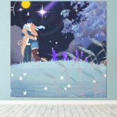 Night Embrace Canvas Afdruk (Insitu (Houten vloer))