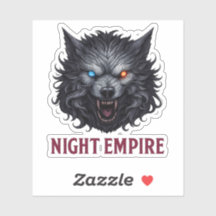 Night Empire Wolf Sticker – Vinyl sticker op maat