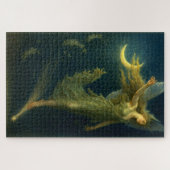 Night Fairy Riding On A Shooting Star Fantasy Art Legpuzzel (Horizontaal)