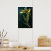 Night Fairy Riding On A Shooting Star Fantasy Art Poster (Keuken)