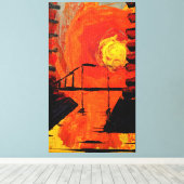 Night Falls Canvas Afdruk (Insitu (Houten vloer))