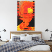 Night Falls Canvas Afdruk (Insitu (Slaapkamer))