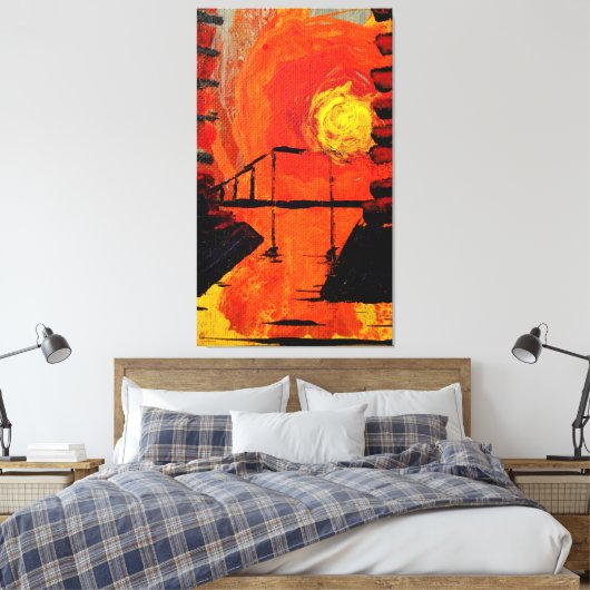 Night Falls Canvas Afdruk (Insitu (Slaapkamer))