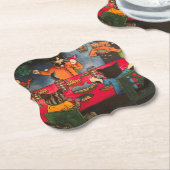 Night Feest Cats Kartonnen Onderzetters (Gekanteld)