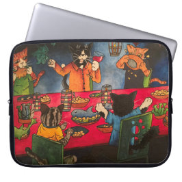 Night Feest Cats Laptop Sleeve