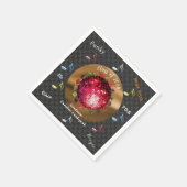 Night Fever Disco Woorden & Disco Ball Afstuderen Servet (Hoek)