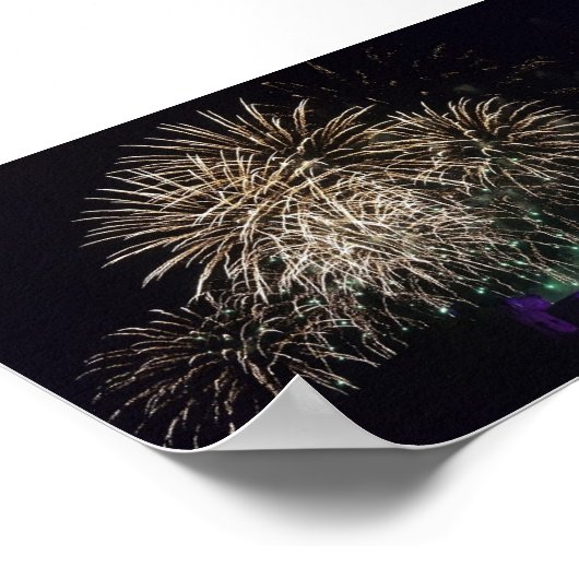 Night Fireworks Poster (Hoek)