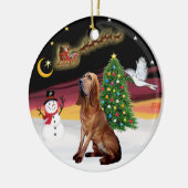 Night Flight - Bloodhound Keramisch Ornament (Links)