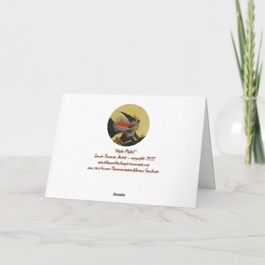 "Night Flight!" Feestdagen Kaart (Achterkant)