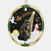 Night Flight (GW) - Schotse perskat Keramisch Ornament (Links)