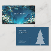 Night Floral White Rose and Canyon Landscape Visitekaartje (Voorkant / Achterkant)