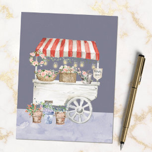 Night Flower Market Waterverf Cottagecore Art Briefkaart