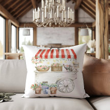 Night Flower Market Waterverf Cottagecore Art