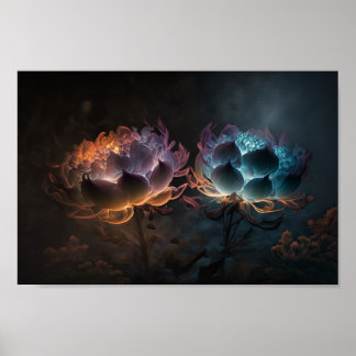 Night Flowers Poster