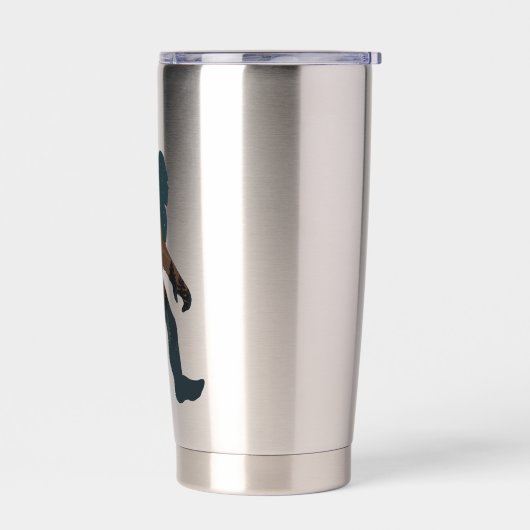 Night Forest Bigfoot Geïsoleerde Drinkbeker (Links)