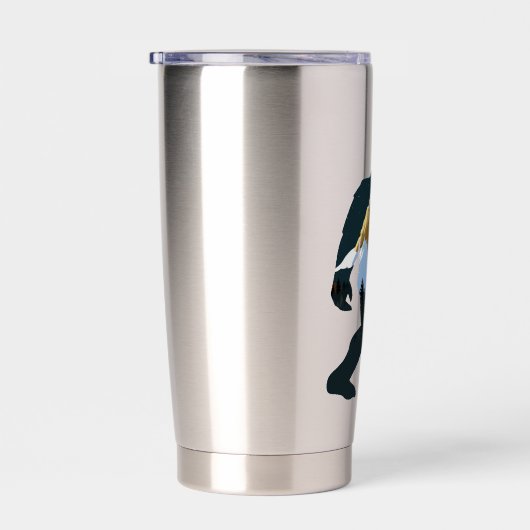 Night Forest Bigfoot Geïsoleerde Drinkbeker (Rechts)