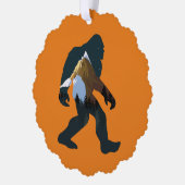 Night Forest Bigfoot Ornament Kaart (Links)