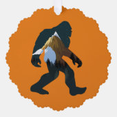 Night Forest Bigfoot Ornament Kaart (Voorkant)