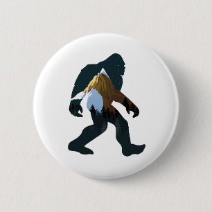 Night Forest Bigfoot Ronde Button 5,7 Cm