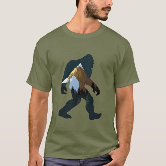 Night Forest Bigfoot T-shirt (Voorkant)