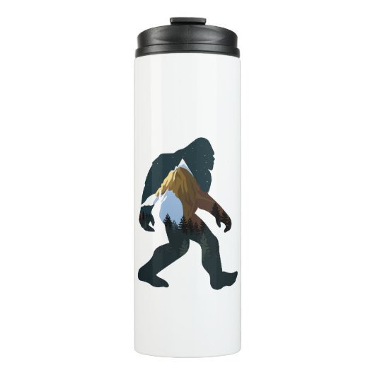 Night Forest Bigfoot Thermosbeker (Voorkant)