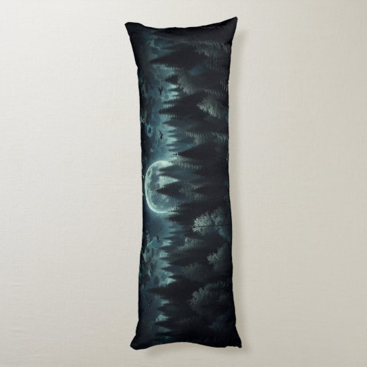 Night Forest Camo Lichaamskussen (Achterkant (Verticaal))