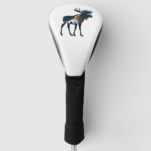 Night Forest Moose Golfheadcover (Voorkant)